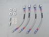 X1/9 EBC Stainless Braided Brake Hose Kit - 1300