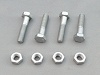 Rear Track Adjusting Rod Clamp Bolts & Nuts - Set of 4